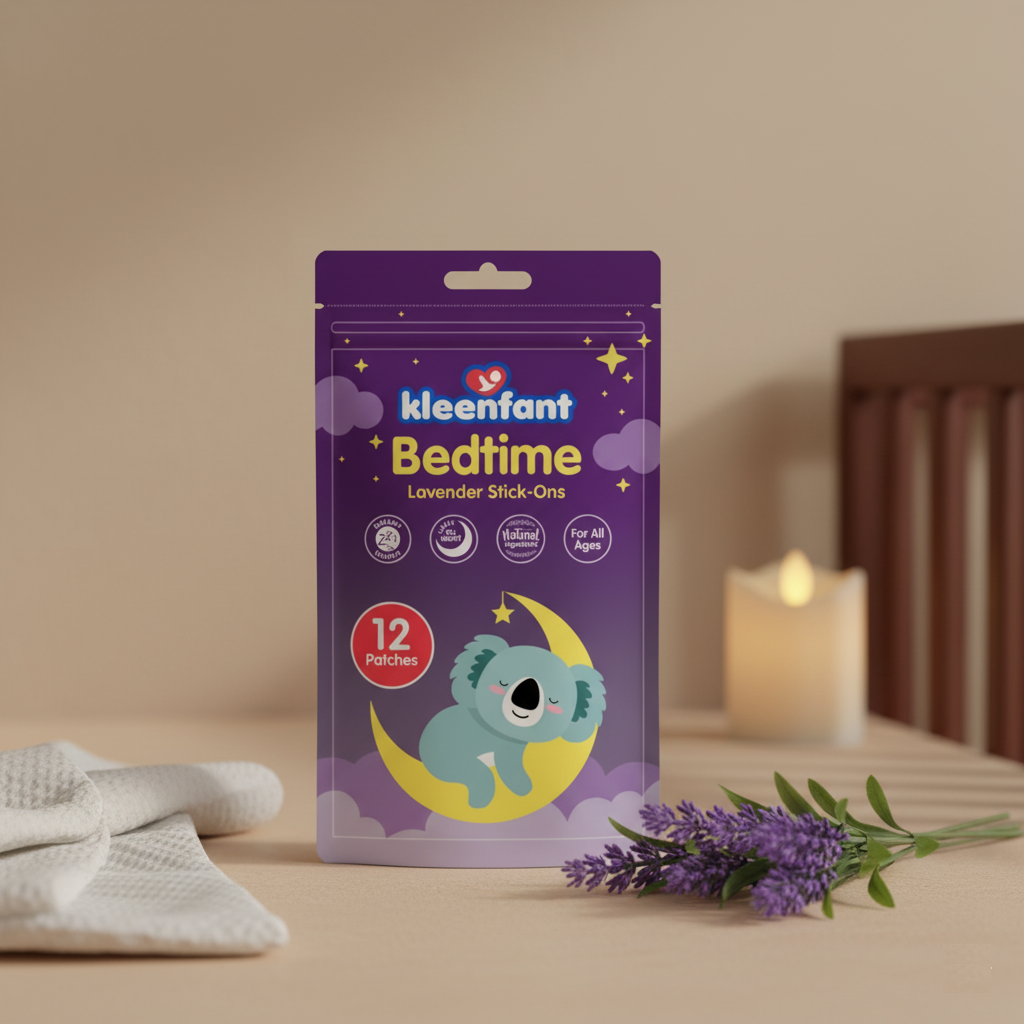 Kleenfant Bedtime Lavender Scented Stickers – Aromatherapy Bedtime Accessory | 12 Pack