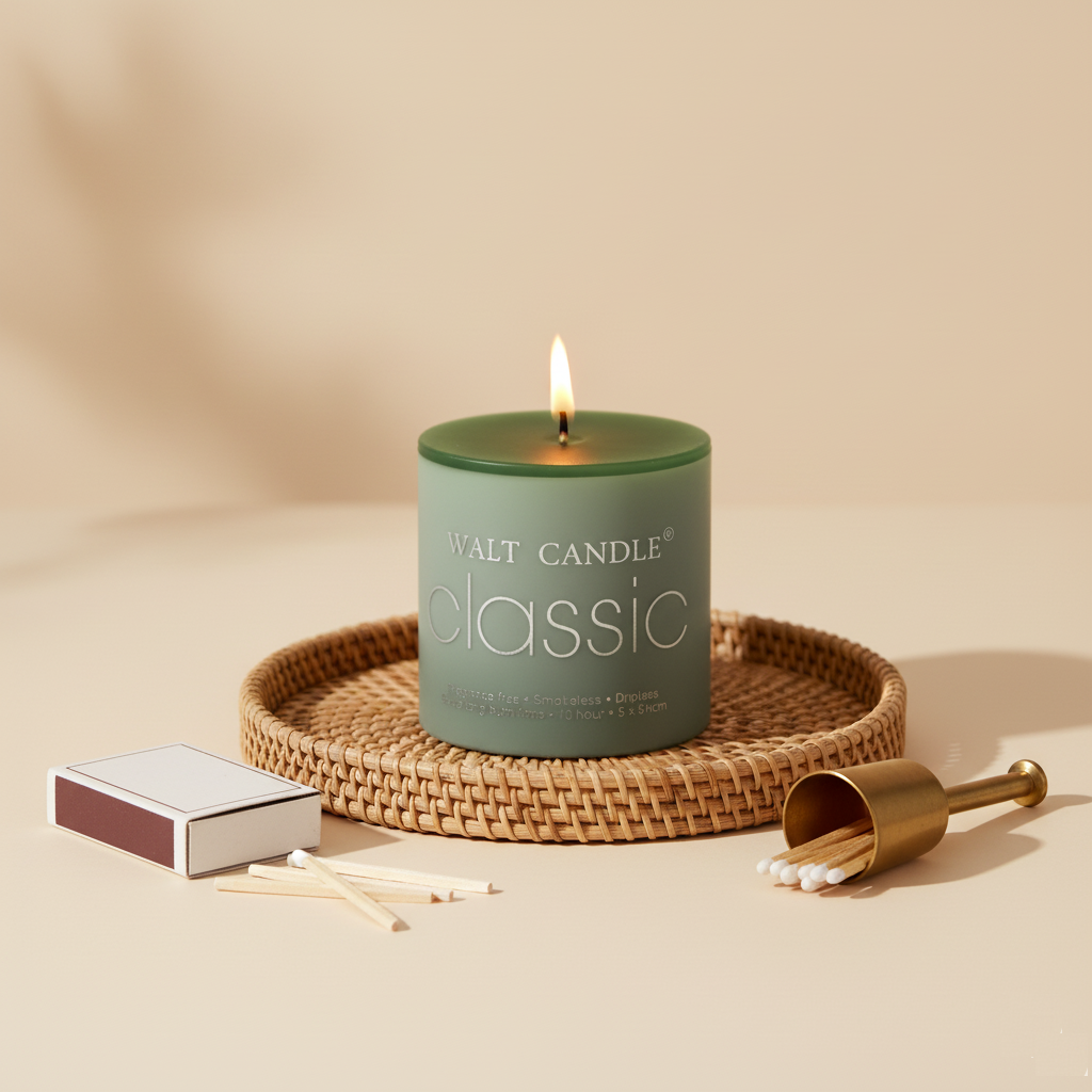 SS CLASSIC Smokeless Scented Candle – Green Tea | Alcohol-Free Aromatherapy Candle (90 g)