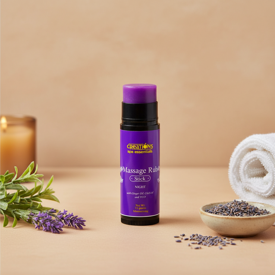 Creations Spa Essentials Massage Rub Stick – NIGHT (Lavender) | 15 g