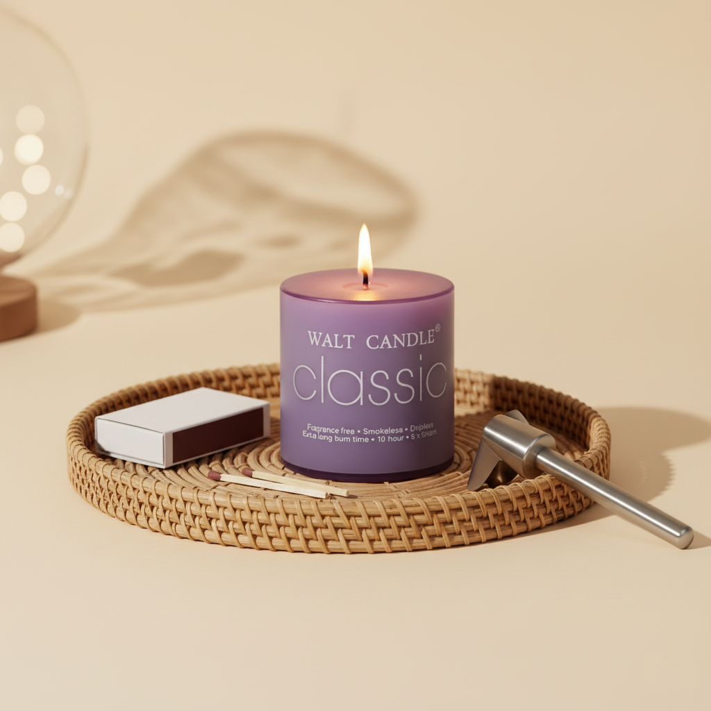 SS CLASSIC Smokeless Scented Candle – Lavender | Alcohol-Free Aromatherapy Candle (90 g)