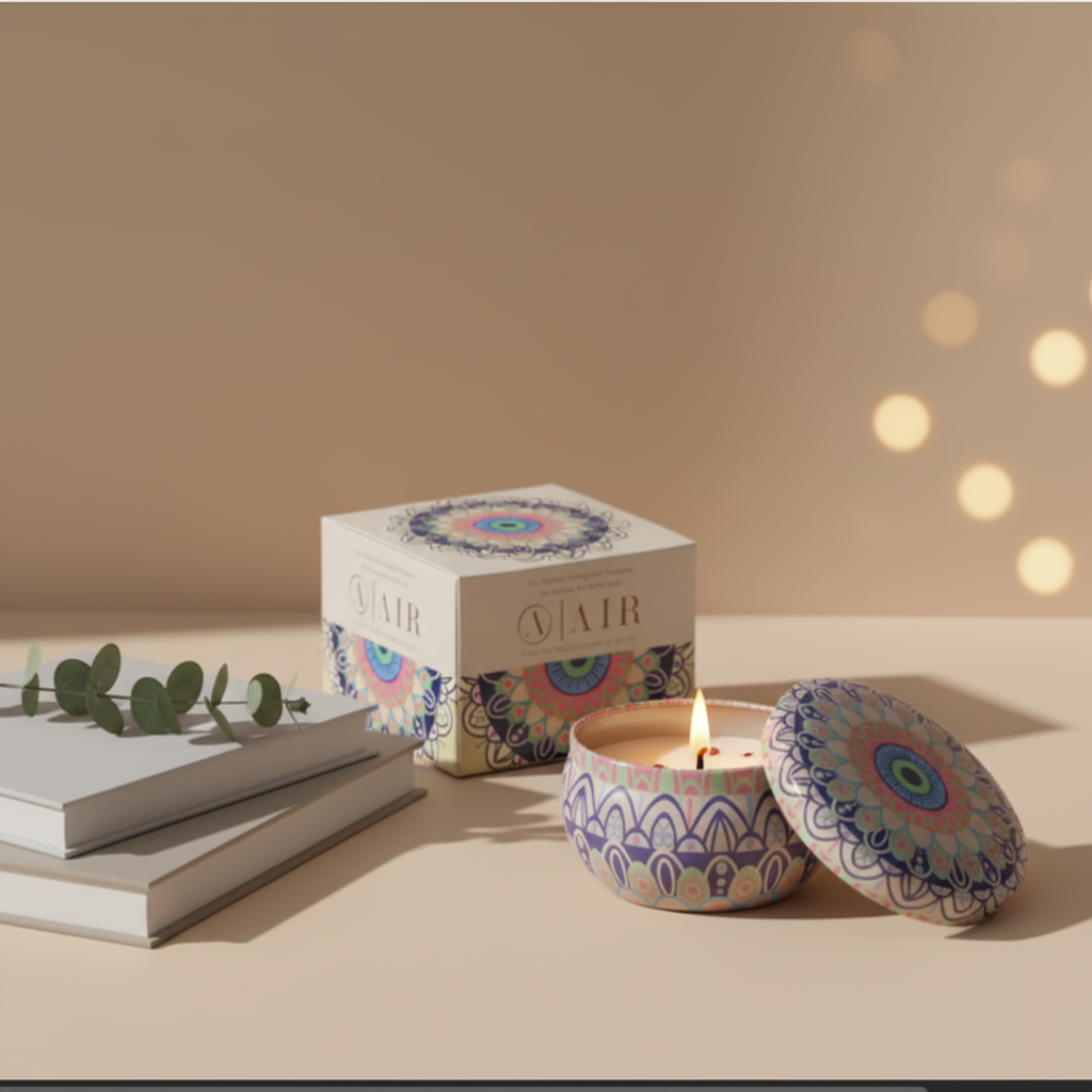 Air Scented Soy Candle – Freesia | Home Aromatherapy & Relaxation Gift (85 g)