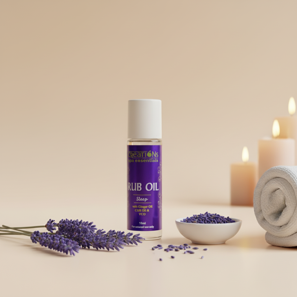 Creations Spa Essentials Rub Oil Roll-On – NIGHT (Lavender) | 10ml
