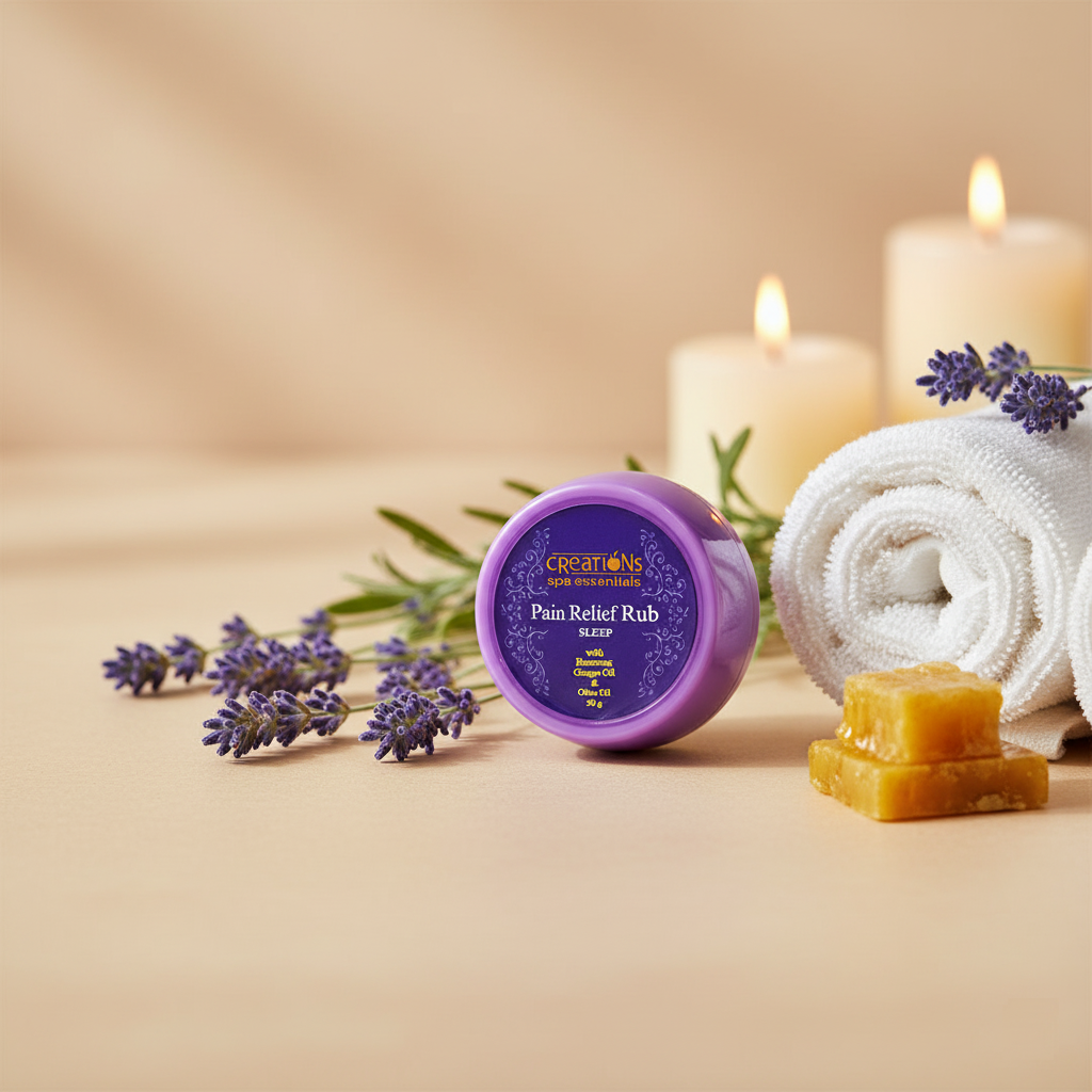 Creations Spa Essentials Muscle Relaxation Rub – SLEEP (Lavender) | Calming & Soothing Body Balm (50 g)