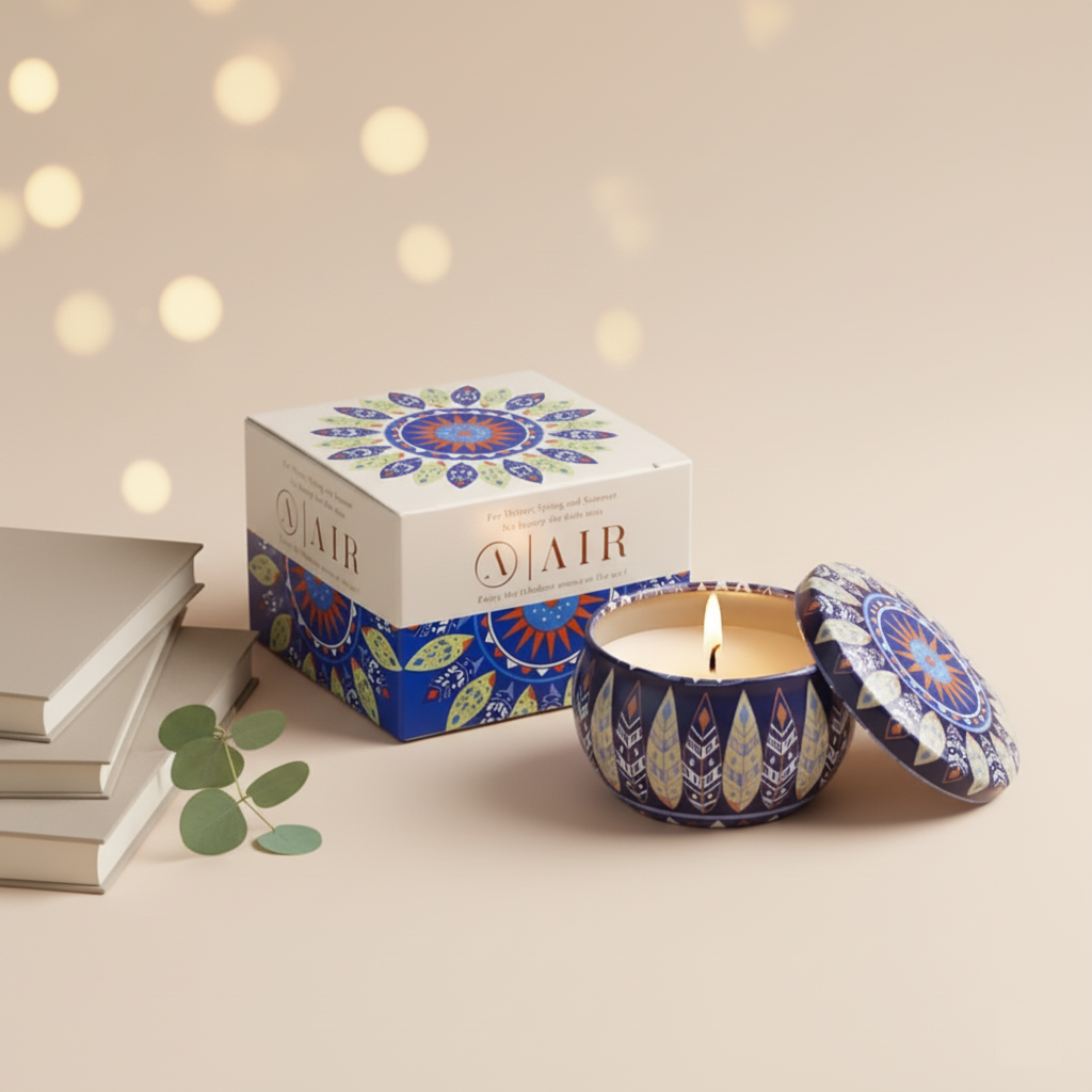 Air Scented Soy Candle – Ocean | Home Aromatherapy & Relaxation Gift (85 g)
