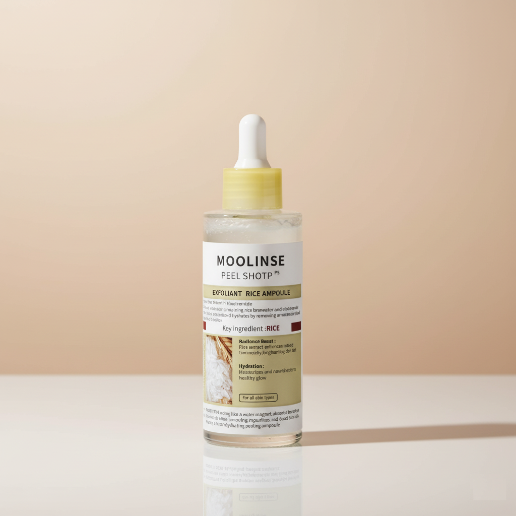 MOOLINSE Exfoliant Rice Ampoule 80ml | Rice Bran Water + Niacinamide