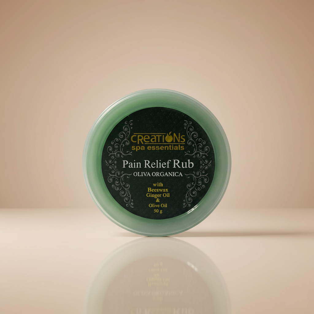 Creations Spa Essentials Muscle Relaxation Rub – OLIVA ORGANICA (Minty Eucalyptus) | Cooling & Hydrating Body Balm (50 g)