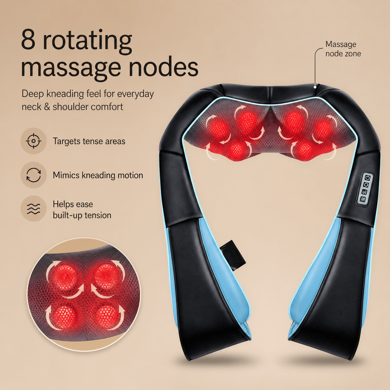 Shiatsu Neck & Shoulder Massager with Heat