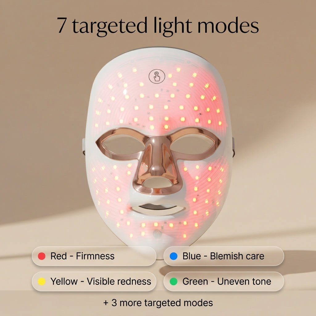 LED Red Light Therapy Face Mask – Series 2 | 7-Light Home Skincare Device